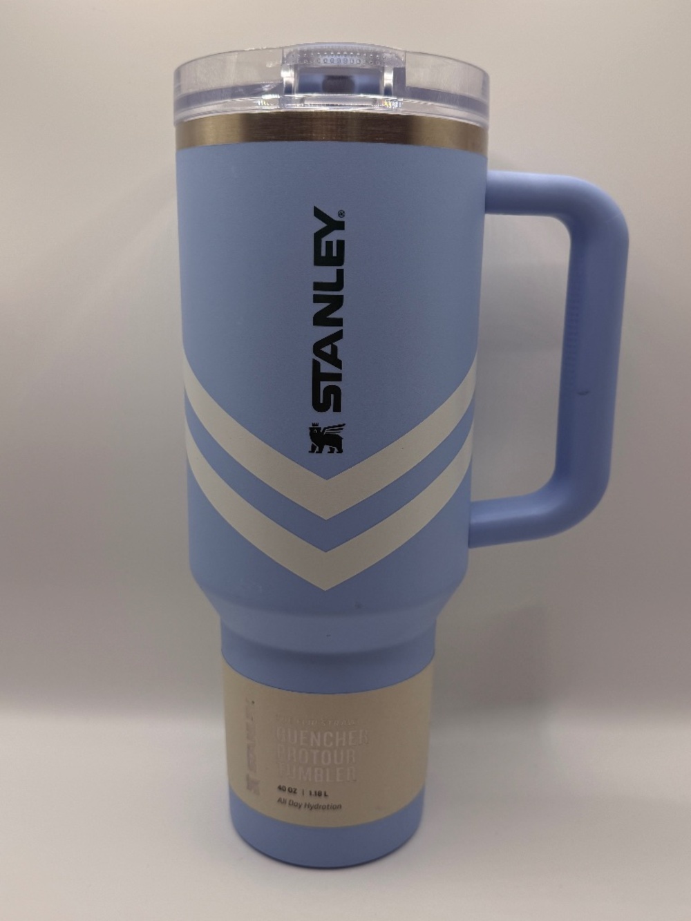 Stanley Quencher ProTour 40oz Cornflower Chevron Flip Straw Tumbler NEW